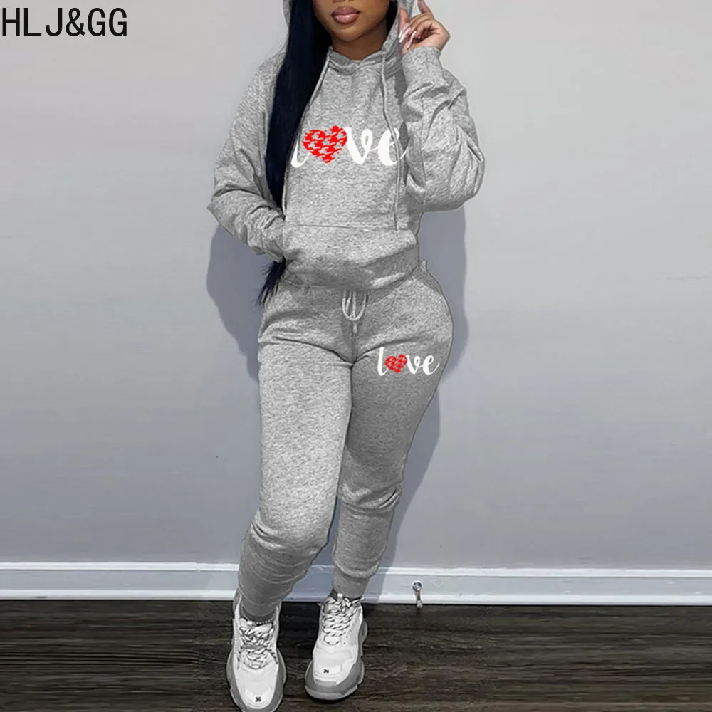 HLJ&GG Autumn Winter Casual Letter Print Jogger Pants Tracksuits Women Long Sleeve Hooded Sweatshirt And Pants Two Piece Outfits
HLJ&GG Autumn Winter Casual Letter Print Jogger Pants Tracksuits Women Long Sleeve Hooded Sweatshirt And Pants Two Piece Outfits