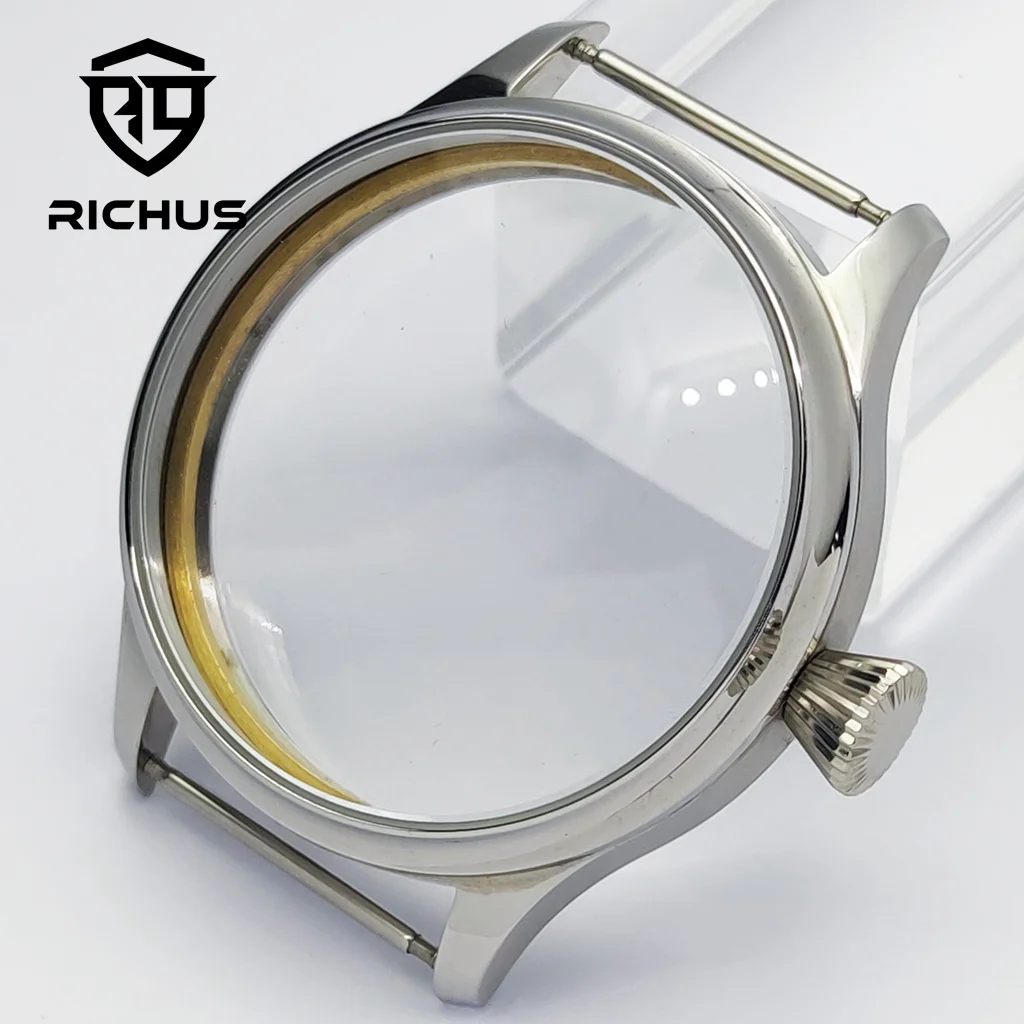 RICHUS 44mm ETA6497 Watch Case Mineral Glass Fit ETA6497 6498 ST3600 Movement Watch Accessories
RICHUS 44mm ETA6497 Watch Case Mineral Glass Fit ETA6497 6498 ST3600 Movement Watch Accessories