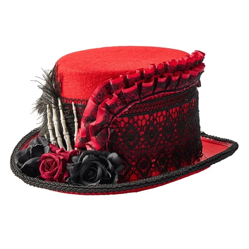 2026 Steampunk Top Hat with Dark Flower Skeleton Hand Wool Headwear for Halloween Cosplay Event Costume Accessory
2026 Steampunk Top Hat with Dark Flower Skeleton Hand Wool Headwear for Halloween Cosplay Event Costume Accessory