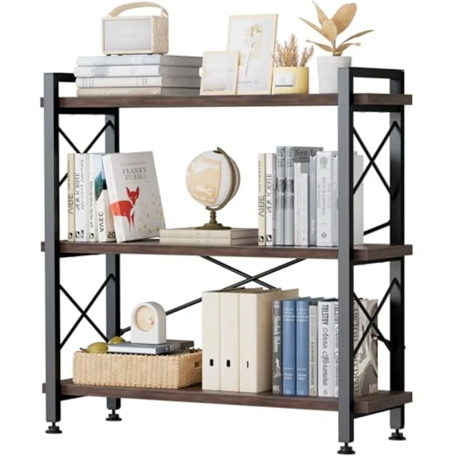 3 Tier Bookshelf Bookcase 35.5'' Width Wood and Metal Open Book Shelf Freestanding Industrial Display Shelf Rustic Storage Shel
3 Tier Bookshelf Bookcase 35.5'' Width Wood and Metal Open Book Shelf Freestanding Industrial Display Shelf Rustic Storage Shel