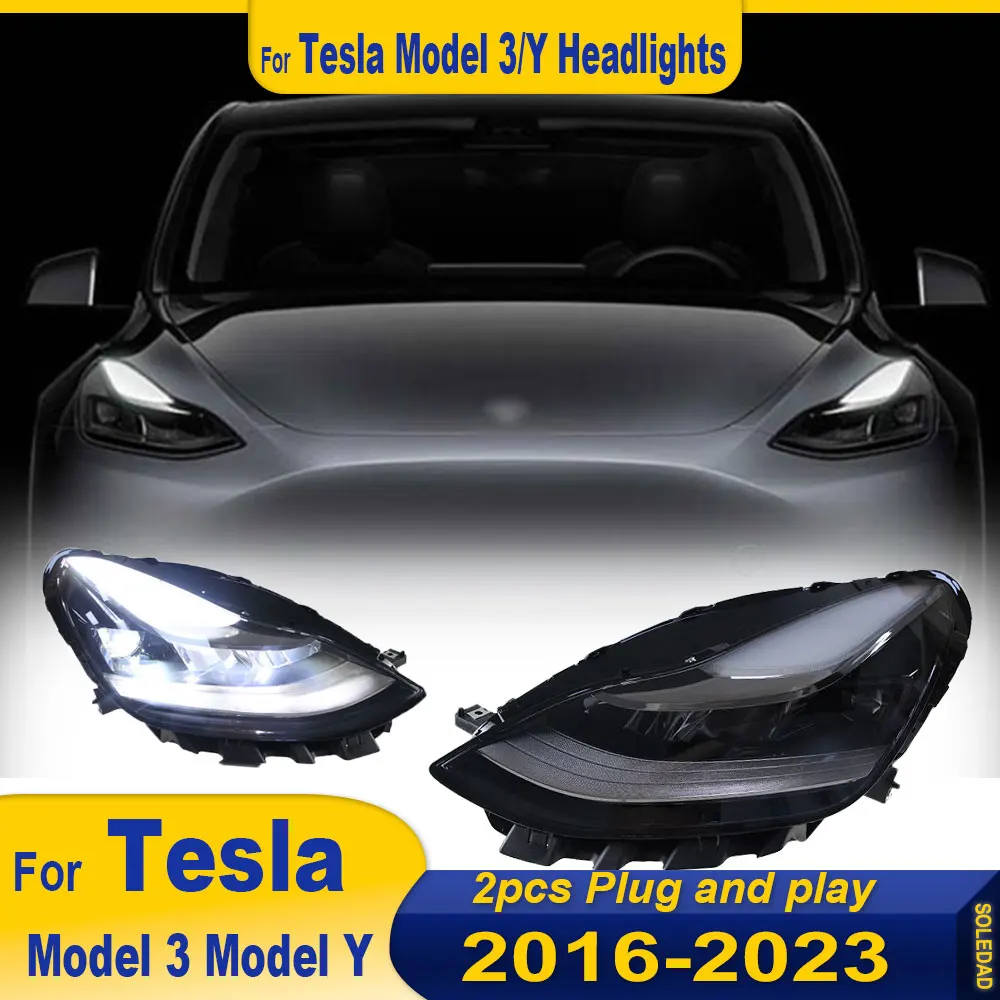 Автомобильная фара для Tesla Model 3/Y 2016 2017 2018 2019 2020 2021 2022 2023 Обновление светодиодной фары DRL Динамический передний фонарь в сборе
Автомобильная фара для Tesla Model 3/Y 2016 2017 2018 2019 2020 2021 2022 2023 Обновление светодиодной фары DRL Динамический передний фонарь в сборе