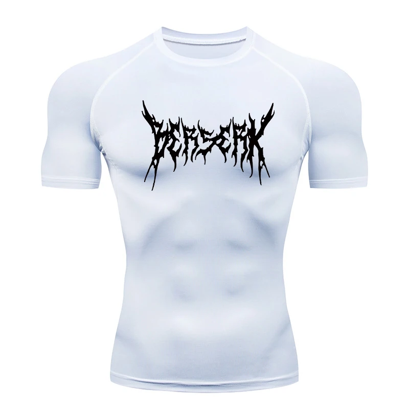 Men's gym sportswear, quick-dry tights, Berserker printed T-shirt, close-fitting clothes
Men's gym sportswear, quick-dry tights, Berserker printed T-shirt, close-fitting clothes