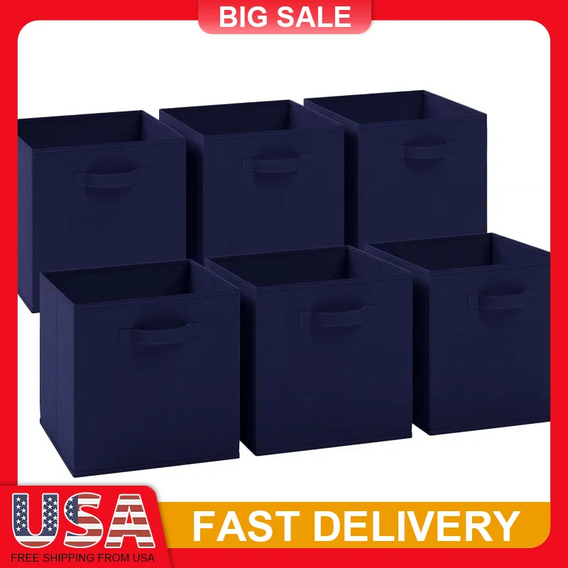 6PCS 13 Inch Heavy Duty Fabric Storage Cubes Collapsible Bins for Closet Shelves Organization Clothes Toys Sturdy Foldable
6PCS 13 Inch Heavy Duty Fabric Storage Cubes Collapsible Bins for Closet Shelves Organization Clothes Toys Sturdy Foldable