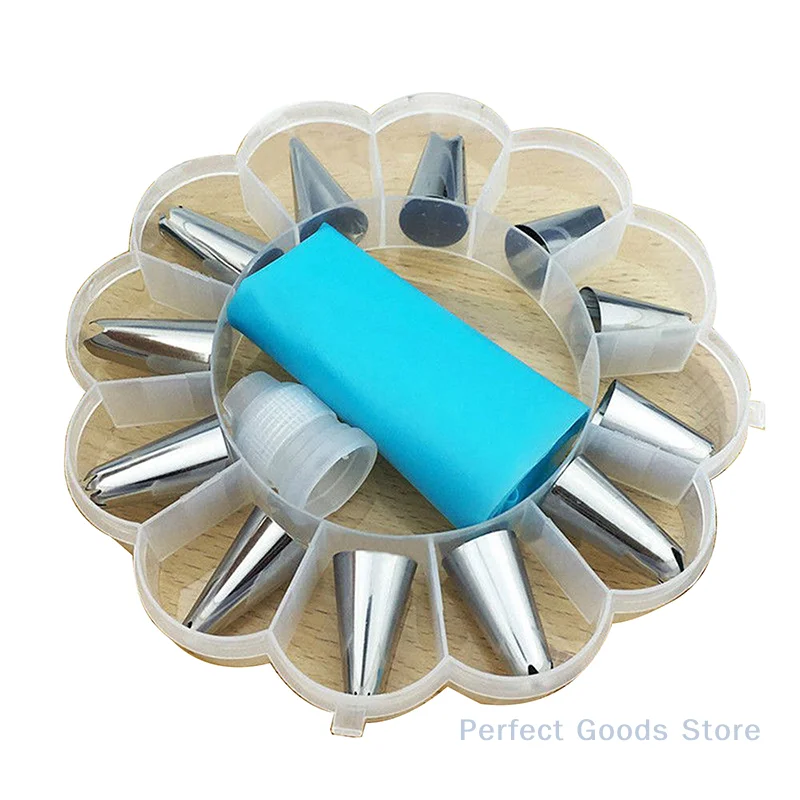 14Pcs/Set Stainless Steel Pastry Cake Nozzles Piping Bag For Confectionery Icing Cream Piping Tips Set Cake Decorating Tool
14Pcs/Set Stainless Steel Pastry Cake Nozzles Piping Bag For Confectionery Icing Cream Piping Tips Set Cake Decorating Tool