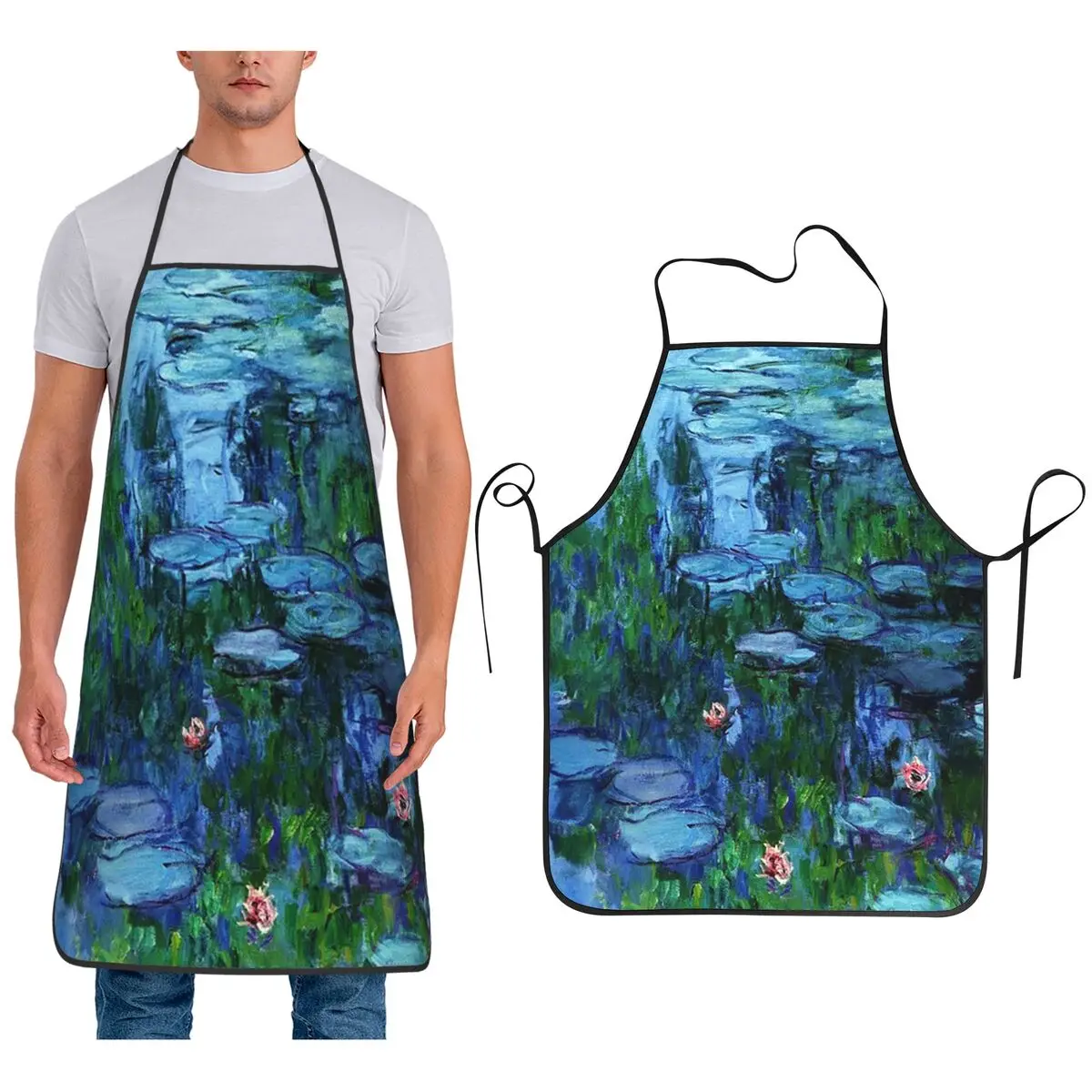 Женский фартук с длинными водяными лилиями Клод Моне, фартук для шеф-повара, кулинарии, кухни, столбец, нагрудник без рукавов, кухонный сарафан для уборки
Женский фартук с длинными водяными лилиями Клод Моне, фартук для шеф-повара, кулинарии, кухни, столбец, нагрудник без рукавов, кухонный сарафан для уборки