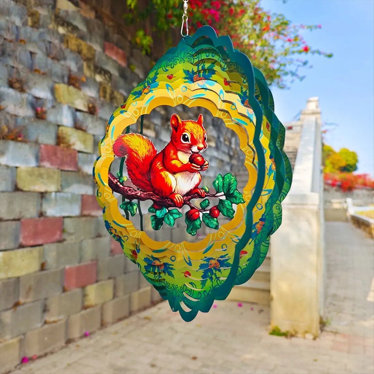 COFA Wind Spinner Outdoor ,Yellow and Green Squirrel Wind Chime Mandala Hanging Wind Spinners for Outdoor Indoor Decoration
COFA Wind Spinner Outdoor ,Yellow and Green Squirrel Wind Chime Mandala Hanging Wind Spinners for Outdoor Indoor Decoration