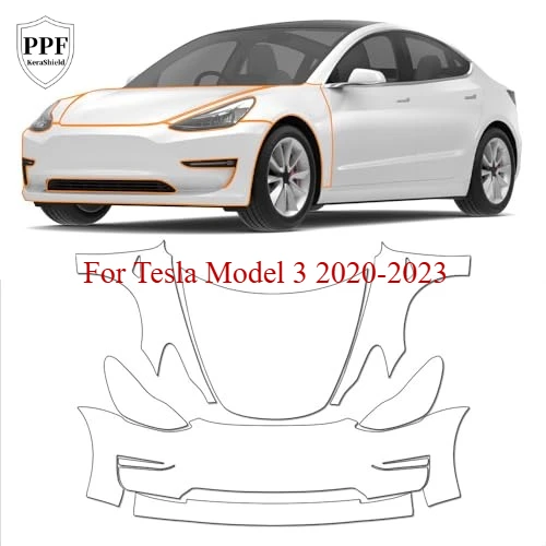 For Tesla Model 3 2020-2023 TPU Car Paint Protection Film Pre-cut PPF Clear Bra Anti-Scratch Cover Invisible Repairable Sticker
For Tesla Model 3 2020-2023 TPU Car Paint Protection Film Pre-cut PPF Clear Bra Anti-Scratch Cover Invisible Repairable Sticker