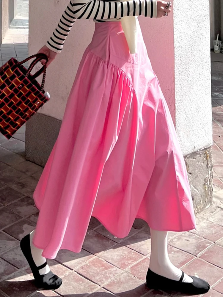 Small French cover belly pink pleated a-word half skirt new Chinese old money style women's high quality oil painting style
Small French cover belly pink pleated a-word half skirt new Chinese old money style women's high quality oil painting style