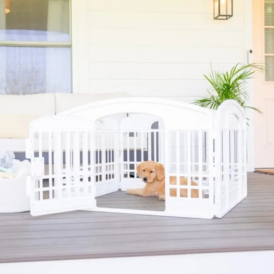 Carlson 4-Panel Plastic Pet Pen Portable, Secure, and Easy-to-Use Playpen for Small Pets 24" Tall, White, Includes Door and Loc
Carlson 4-Panel Plastic Pet Pen Portable, Secure, and Easy-to-Use Playpen for Small Pets 24" Tall, White, Includes Door and Loc