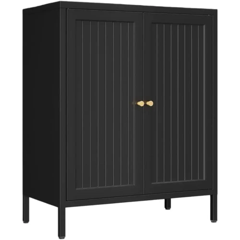 Black Metal Storage Cabinet with Adjustable Shelves and Double Doors for Home, Office, or Entryway
Black Metal Storage Cabinet with Adjustable Shelves and Double Doors for Home, Office, or Entryway