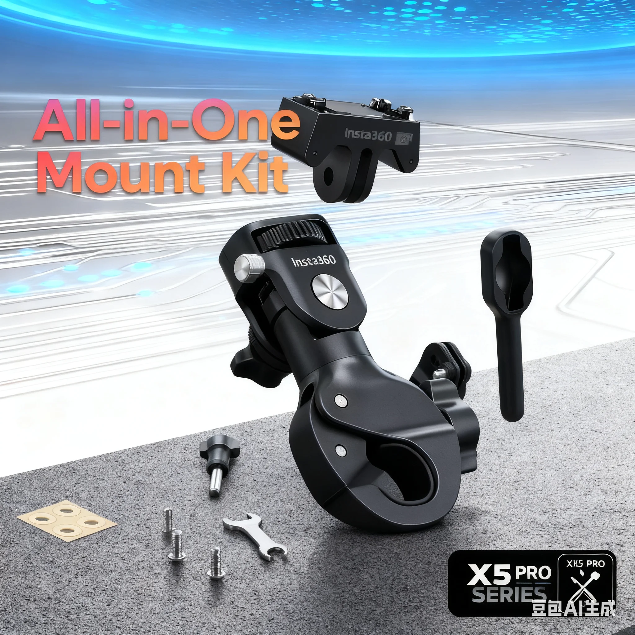 Набор креплений для Insta360 — быстросъемная база Ace + сверхмощный зажим, решение для видеоблогов профессионального уровня
Набор креплений для Insta360 — быстросъемная база Ace + сверхмощный зажим, решение для видеоблогов профессионального уровня