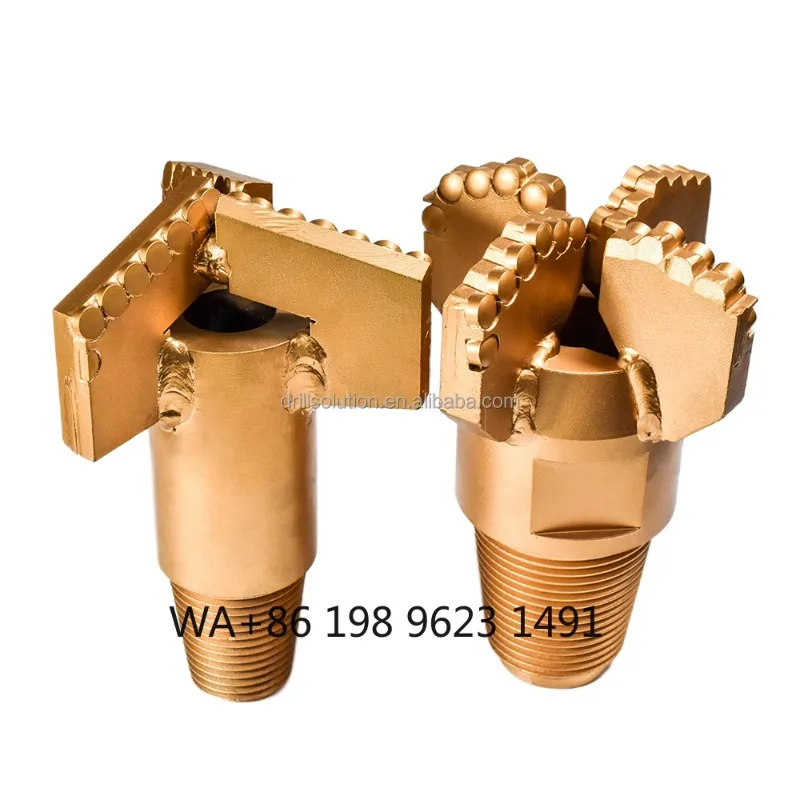Highly customizable diamond PDC drag bit with threaded wings, OEM available for water well, mining and geological ore drilling
Highly customizable diamond PDC drag bit with threaded wings, OEM available for water well, mining and geological ore drilling