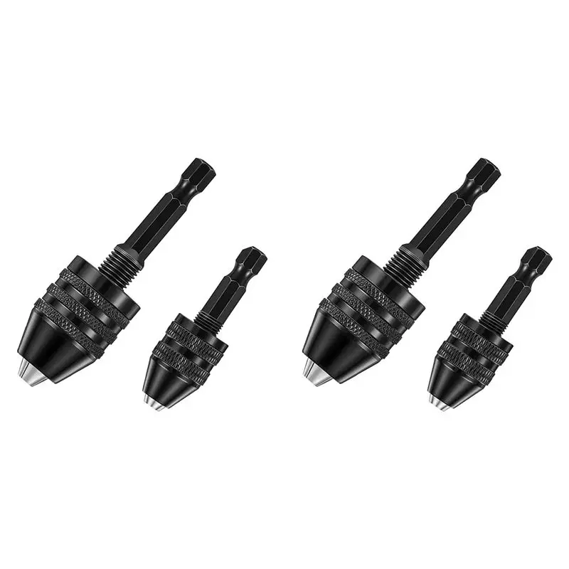 AT05-4Pcs Hex Shank Keyless Drill Chuck, Screwdriver Converter Drill Adapter Quick Change Drill Bits Tool(0.6-8Mm, 0.3-3.6Mm)
AT05-4Pcs Hex Shank Keyless Drill Chuck, Screwdriver Converter Drill Adapter Quick Change Drill Bits Tool(0.6-8Mm, 0.3-3.6Mm)