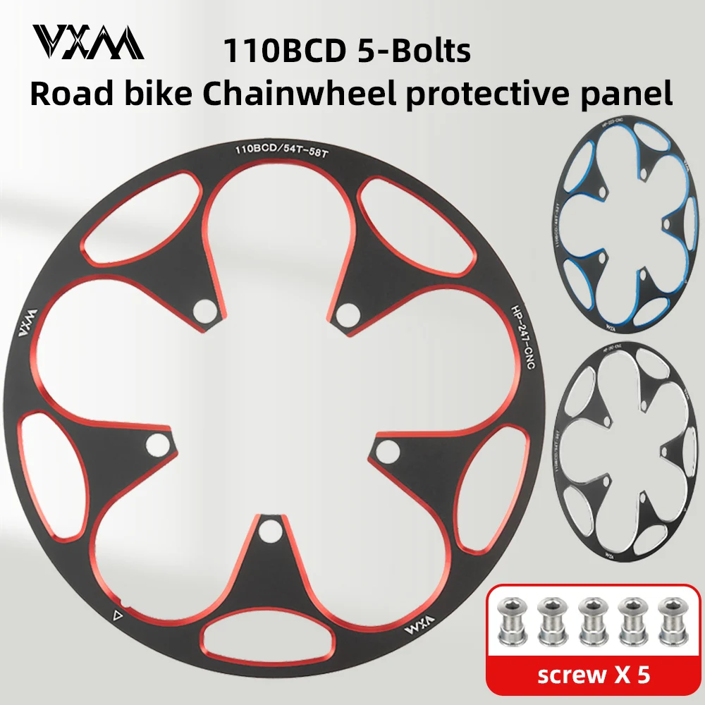 VXM Road Bicycle 110BCD Aluminum Crankset Chainwheel Protection Cover Single Disc Gear Protector Plate 48-52T 54T-58T Bike Parts
VXM Road Bicycle 110BCD Aluminum Crankset Chainwheel Protection Cover Single Disc Gear Protector Plate 48-52T 54T-58T Bike Parts