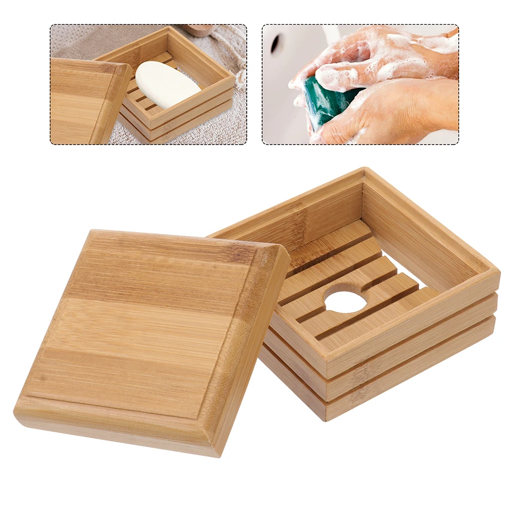 Bamboo Soap Dish Draining Holder Material Bathroom ganizer Travel Size Square Container Portable Box Storage Tray
Bamboo Soap Dish Draining Holder Material Bathroom ganizer Travel Size Square Container Portable Box Storage Tray
