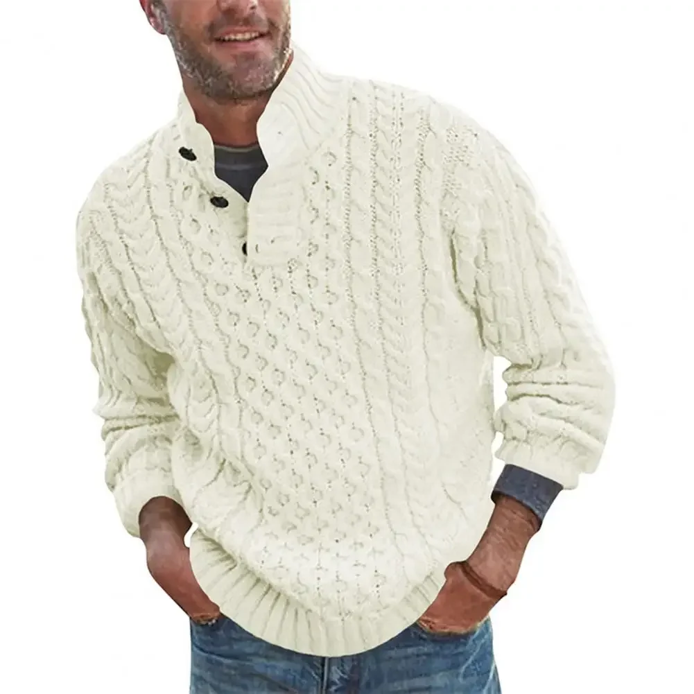 Men Winter Sweater Half-high Collar Pullover Knit Solid Color Long Sleeves Keep Warm Casual Loose Half Turtleneck Autumn Sweater
Men Winter Sweater Half-high Collar Pullover Knit Solid Color Long Sleeves Keep Warm Casual Loose Half Turtleneck Autumn Sweater