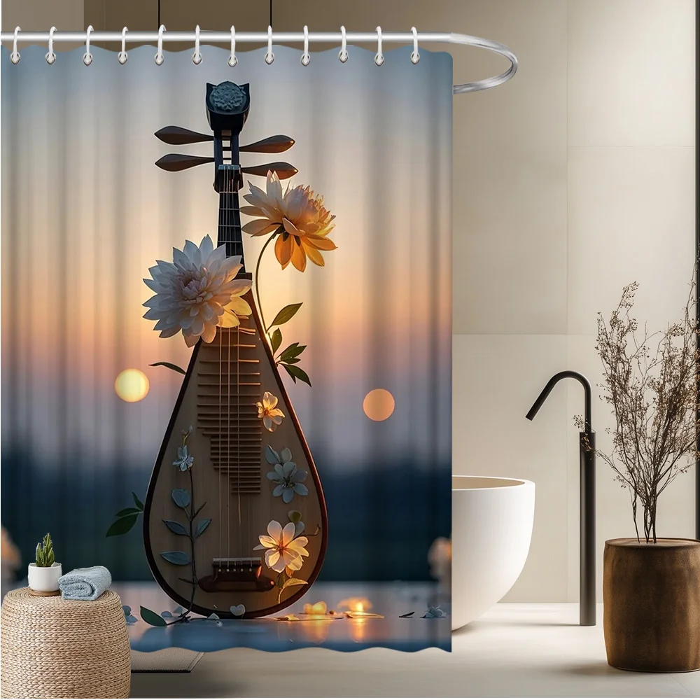 Lute with Flowers Shower Curtain, Vibrant Sunset Floral Design, Fade-Resistant Polyester, Cozy Home Accents
Lute with Flowers Shower Curtain, Vibrant Sunset Floral Design, Fade-Resistant Polyester, Cozy Home Accents