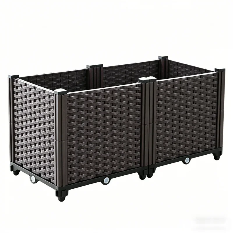 Extra Large 2-Tier 80x40x37cm Planter Box Vegetable Herb Grow Kit - Plastic Raised Garden Bed for Balcony Patio Outdoor
Extra Large 2-Tier 80x40x37cm Planter Box Vegetable Herb Grow Kit - Plastic Raised Garden Bed for Balcony Patio Outdoor