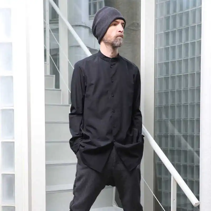 YOJI OOAK Japanese vintage stand collar shirt Men's long sleeve simple black and white shirt casual Chinese stand collar shirt
YOJI OOAK Japanese vintage stand collar shirt Men's long sleeve simple black and white shirt casual Chinese stand collar shirt