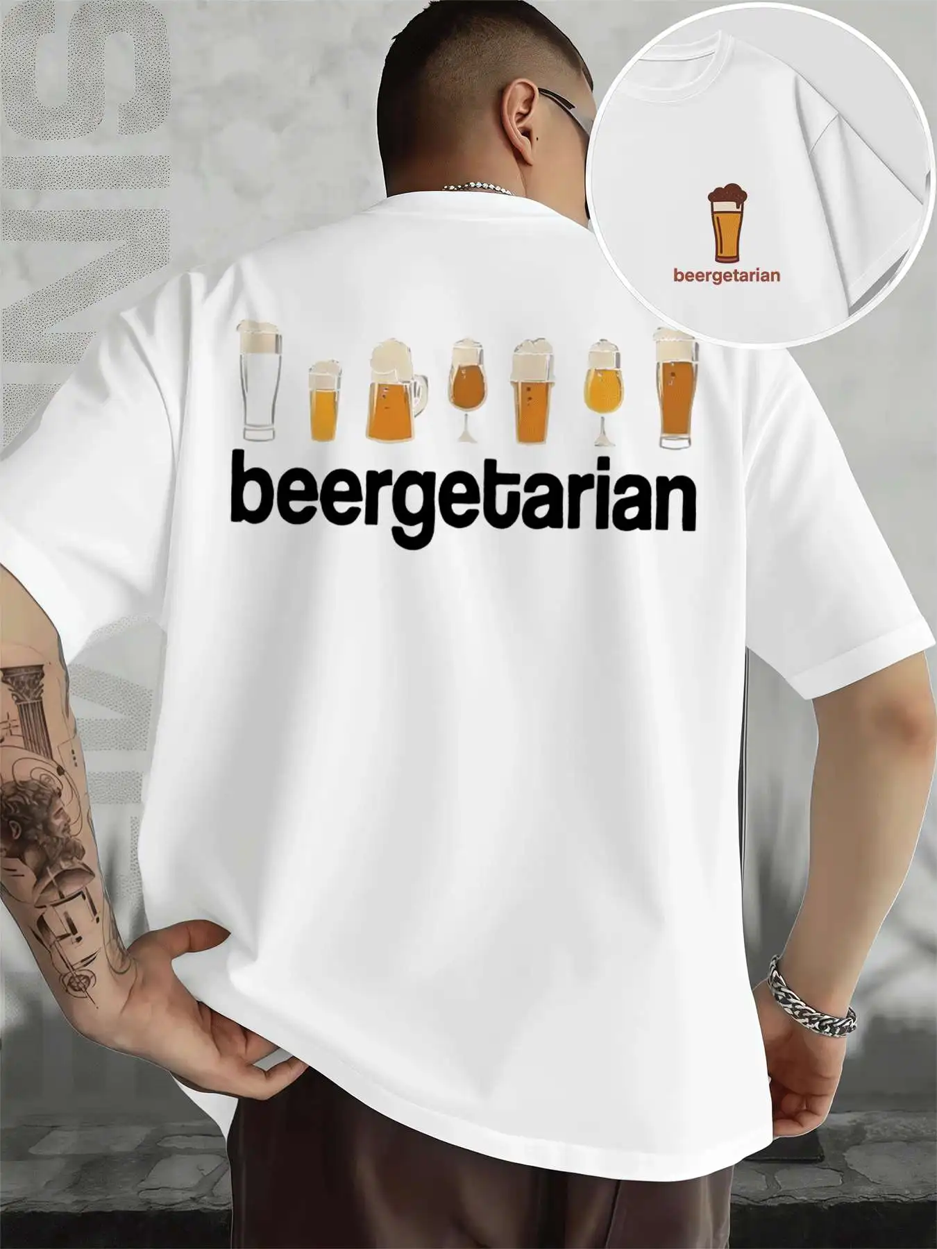 Мужская футболка с рисунком Beergetarian, модная повседневная футболка из чистого хлопка с круглым вырезом и двусторонним принтом, 220 г/м2
Мужская футболка с рисунком Beergetarian, модная повседневная футболка из чистого хлопка с круглым вырезом и двусторонним принтом, 220 г/м2