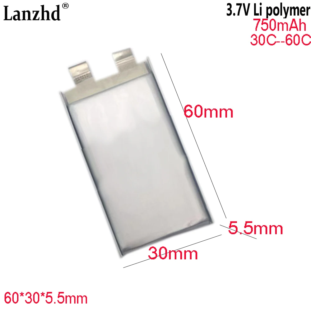 3.7V battery discharge 60C rate For unmanned aerial vehicle model aircraft ship DJI Tello Tello Drone 603055 750mAh 55*30*6mm
3.7V battery discharge 60C rate For unmanned aerial vehicle model aircraft ship DJI Tello Tello Drone 603055 750mAh 55*30*6mm