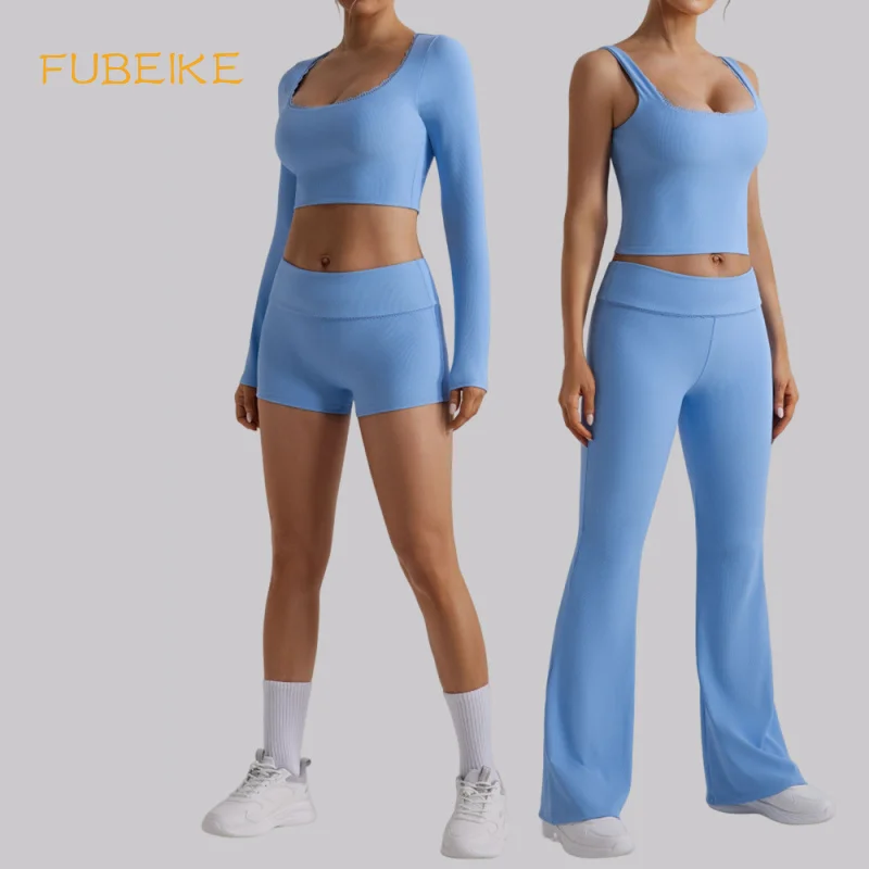 FUBEIKE Women's Two Pieces Set Quick-Dry Tight-Fit Beauty Back Top Ribbed Fitness Yoga Vest Set Casual Sports Women's Tracksuit
FUBEIKE Women's Two Pieces Set Quick-Dry Tight-Fit Beauty Back Top Ribbed Fitness Yoga Vest Set Casual Sports Women's Tracksuit
