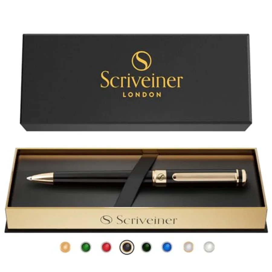 Black Lacquer Ballpoint Pen -Stunning Luxury Pen, Real Gold Plating, Schmidt Black Refill, Best Gift Set for Men and Women, Pro
Black Lacquer Ballpoint Pen -Stunning Luxury Pen, Real Gold Plating, Schmidt Black Refill, Best Gift Set for Men and Women, Pro
