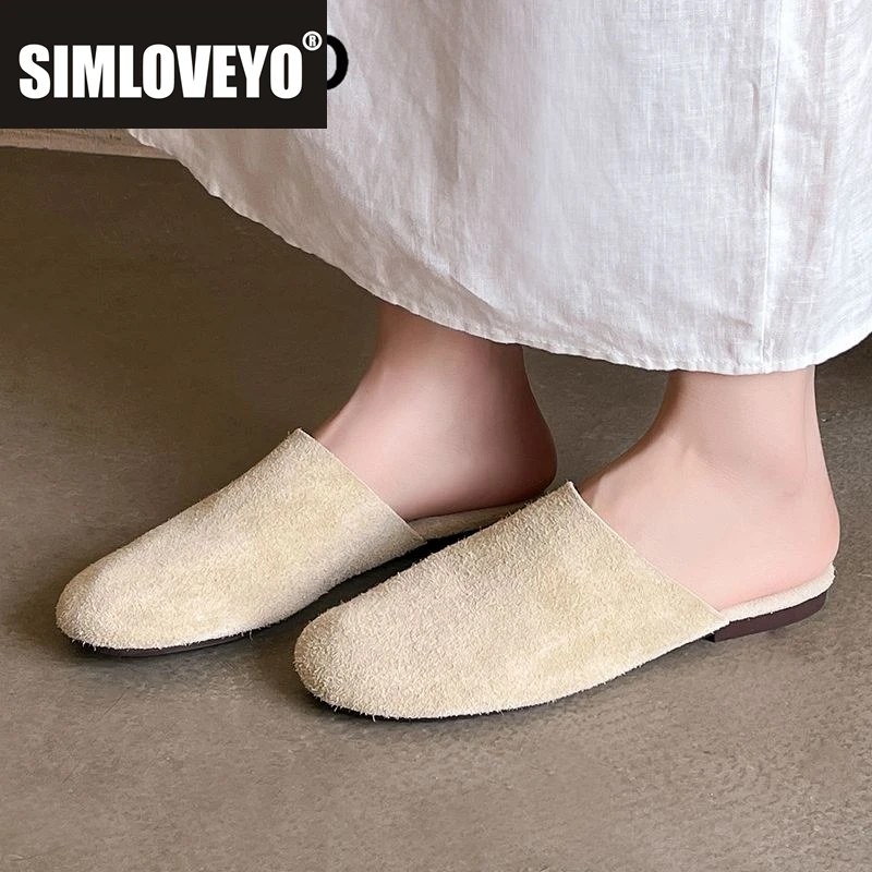 SIMLOVEYO 2025 женские сандалии из натуральной кожи, стильные туфли без шнуровки на плоской подошве с круглым носком, мягкая уличная повседневная летняя обувь 33 40
SIMLOVEYO 2025 женские сандалии из натуральной кожи, стильные туфли без шнуровки на плоской подошве с круглым носком, мягкая уличная повседневная летняя обувь 33 40