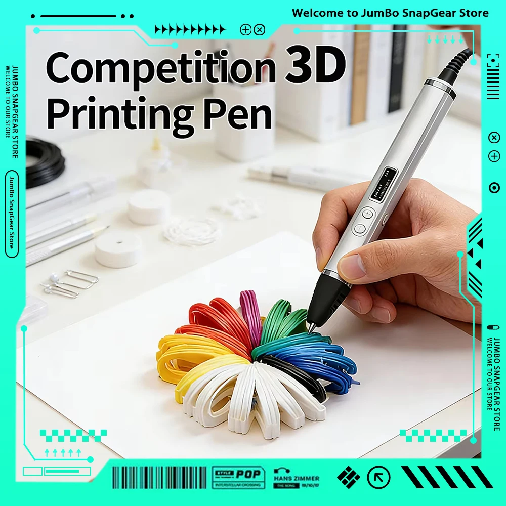 3D Printing Pen Professional 3D Print Pen Competition Level OLED Display With PLA Filament 3D Doodling Making Detachable Design
3D Printing Pen Professional 3D Print Pen Competition Level OLED Display With PLA Filament 3D Doodling Making Detachable Design