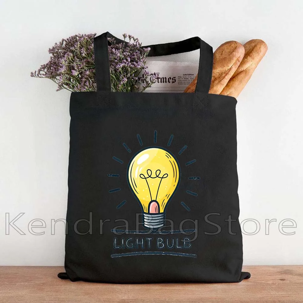 Cute Light Bulb Print Large Canvas Tote Bag - Durable Fashion Handbag with Upgraded Strap, Perfect Teacher Gift, School, Picnic
Cute Light Bulb Print Large Canvas Tote Bag - Durable Fashion Handbag with Upgraded Strap, Perfect Teacher Gift, School, Picnic