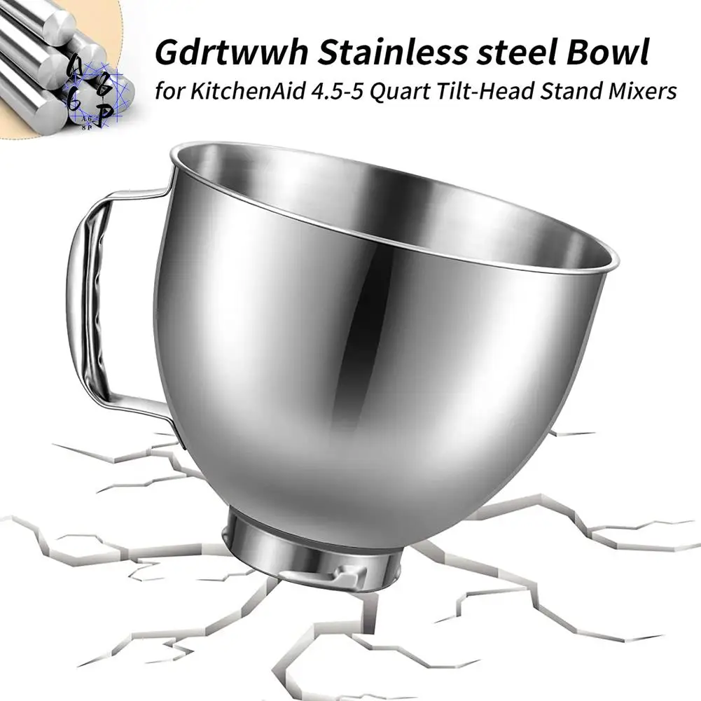 A68P-1 PCS Bowl Silver Replacement For Kitchenaid 4.5-5 Quart Tilt Head Stand Mixer, For Kitchenaid Mixer Bowl, Dishwasher Safe
A68P-1 PCS Bowl Silver Replacement For Kitchenaid 4.5-5 Quart Tilt Head Stand Mixer, For Kitchenaid Mixer Bowl, Dishwasher Safe
