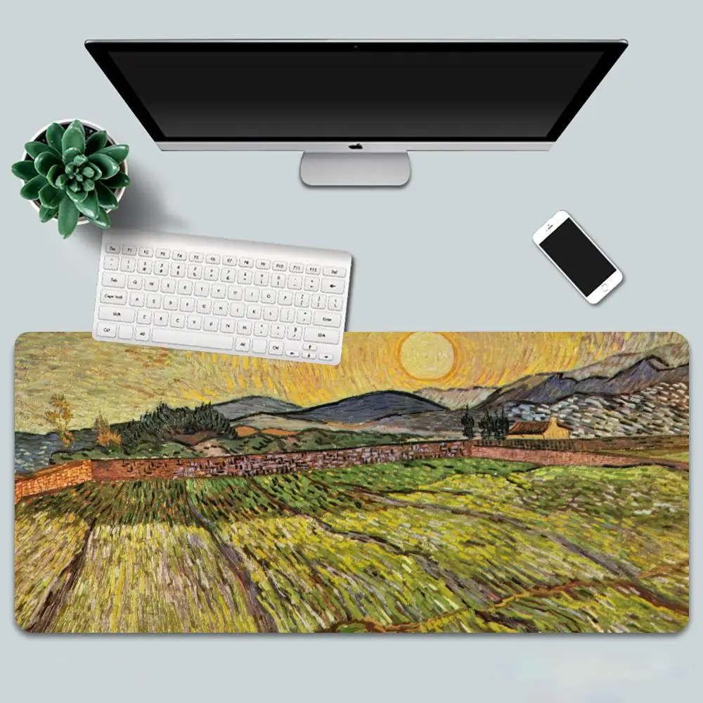 Коврик для мыши с изображением произведений искусства Ван Гога, игровой коврик для мыши, большой резиновый коврик для киберспорта, 900x400 мм, нескользящий резиновый коврик для клавиатуры.
Коврик для мыши с изображением произведений искусства Ван Гога, игровой коврик для мыши, большой резиновый коврик для киберспорта, 900x400 мм, нескользящий резиновый коврик для клавиатуры.
