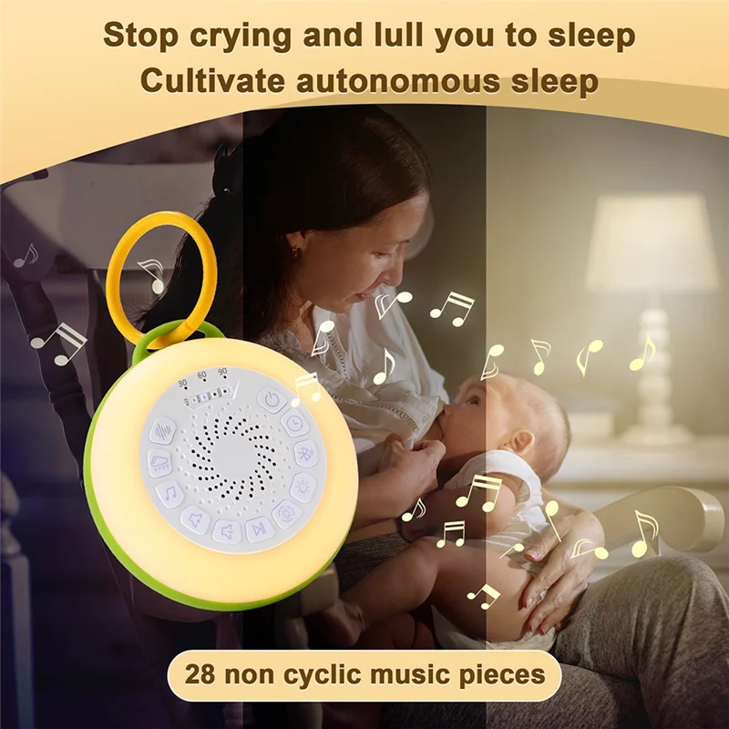 A51Q-White Noise Machine With 11 White Noise Adjustable Night Light, Bluetooth Speaker,Timing Function Green
A51Q-White Noise Machine With 11 White Noise Adjustable Night Light, Bluetooth Speaker,Timing Function Green
