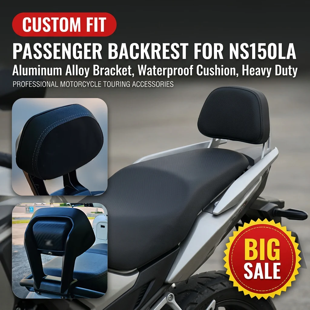 Passenger Backrest for NS150LA Motorcycle Aluminum Alloy Rear Seat Cushion Waterproof Padded Sissy Bar Modification Accessories
Passenger Backrest for NS150LA Motorcycle Aluminum Alloy Rear Seat Cushion Waterproof Padded Sissy Bar Modification Accessories