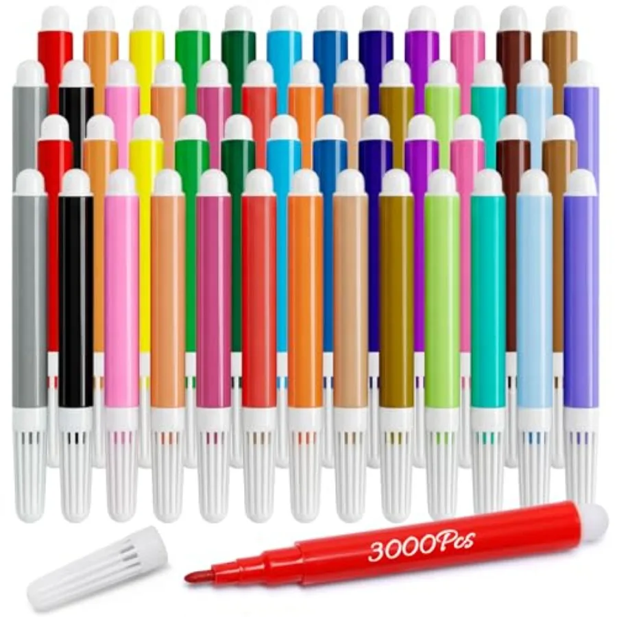 3000 Pcs Mini Markers Bulk Colored Pen 3.4 Inch Vibrant Colors Portable Short Colored Markers Assorted Multicolor Watercolor Ma
3000 Pcs Mini Markers Bulk Colored Pen 3.4 Inch Vibrant Colors Portable Short Colored Markers Assorted Multicolor Watercolor Ma