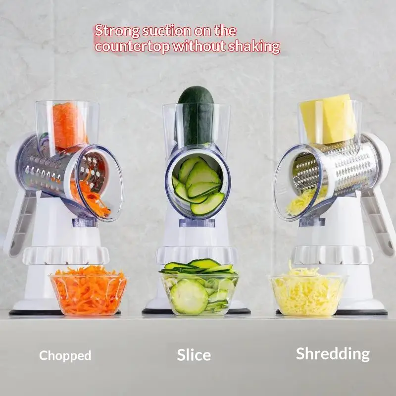 Manual Rotary Cheese Grater Portable Design 3 Replaceable Stainless Steel Blades Suction Base for Camping Outdoor Cooking
Manual Rotary Cheese Grater Portable Design 3 Replaceable Stainless Steel Blades Suction Base for Camping Outdoor Cooking