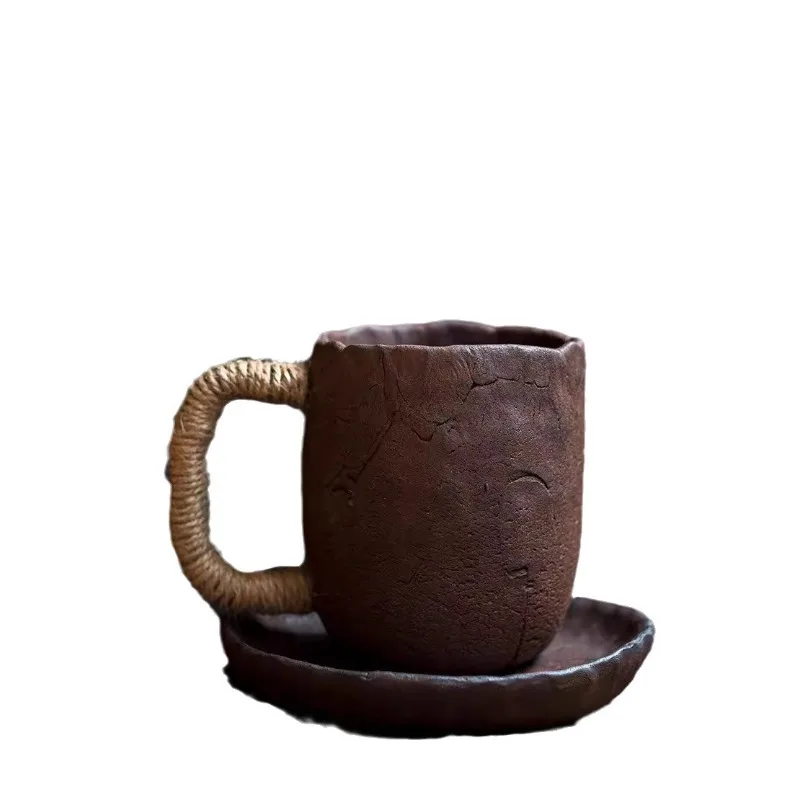 Handmade rough ceramic mug with lid spoon creative lanyard office cup large capacity
Handmade rough ceramic mug with lid spoon creative lanyard office cup large capacity