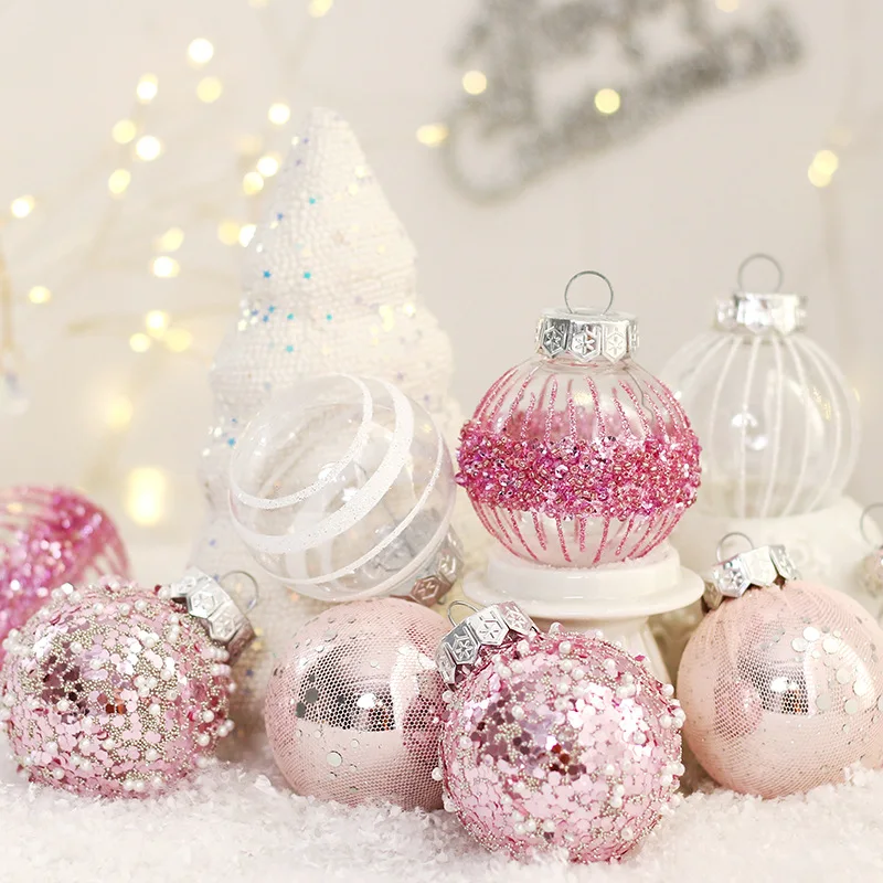 Christmas Decoration Pink White PET Painted Ball Set Christmas Tree Pendants Restaurant Living Room Home Party Decoration 25 PCS
Christmas Decoration Pink White PET Painted Ball Set Christmas Tree Pendants Restaurant Living Room Home Party Decoration 25 PCS