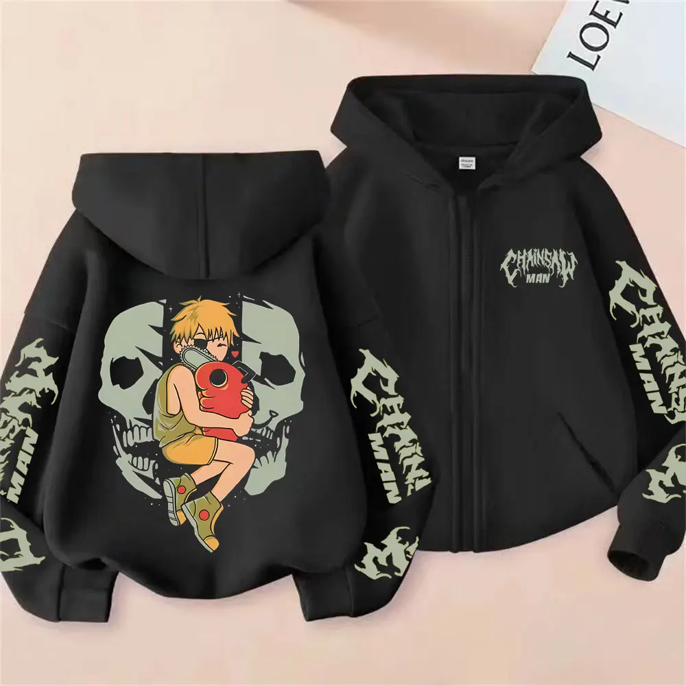 Anime Chainsaw Man Zipper Hoodie Funny Cartoon Denji Pochita Graphic Zip Up Jacket Men Women Manga Cosplay Oversized Streetwear
Anime Chainsaw Man Zipper Hoodie Funny Cartoon Denji Pochita Graphic Zip Up Jacket Men Women Manga Cosplay Oversized Streetwear