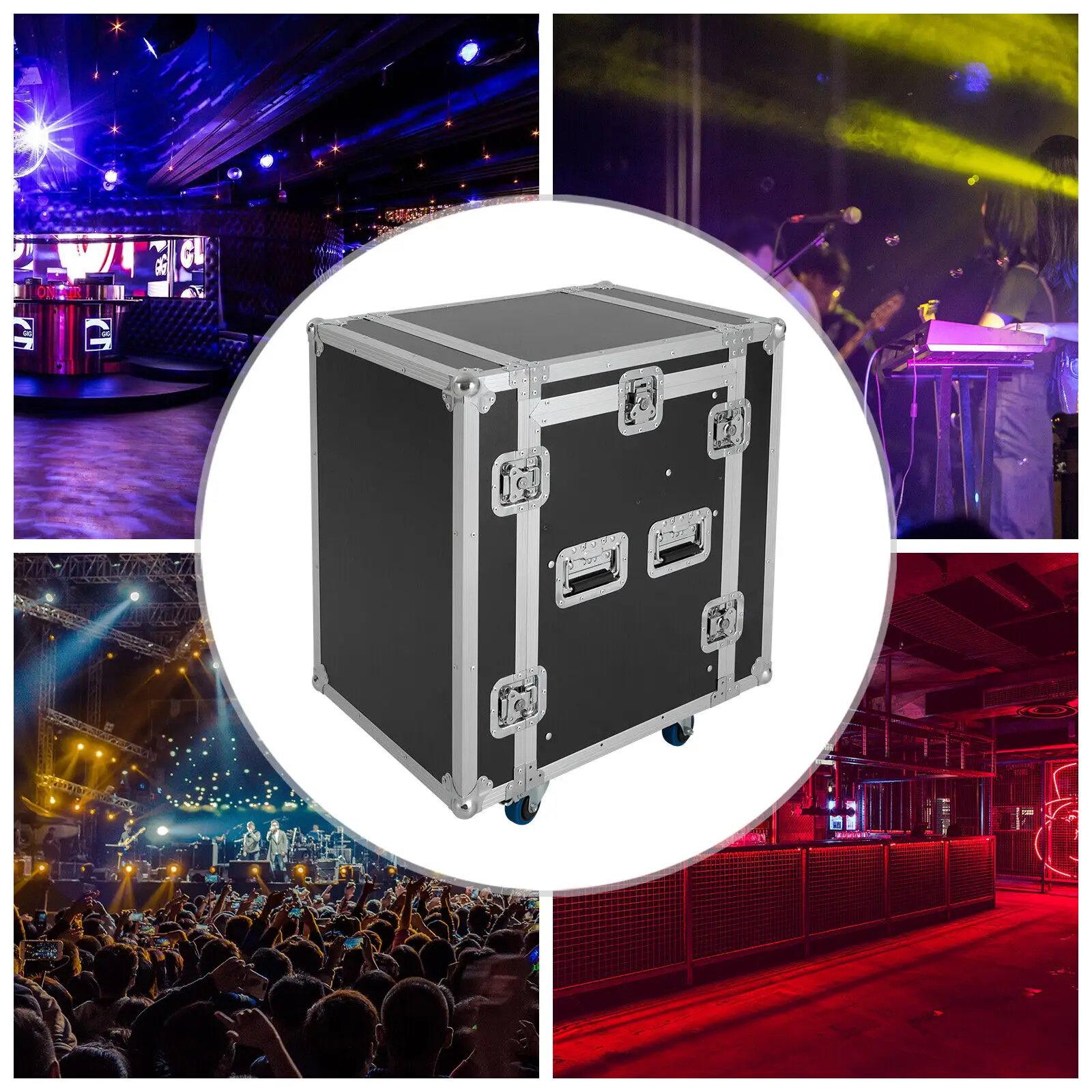 2-Tier 10U PA DJ Equipment Rack, Professional Audio Cabinet, Portable Rolling Studio Rack w/ 4 Wheels, Heavy Load Capacity 300kg
2-Tier 10U PA DJ Equipment Rack, Professional Audio Cabinet, Portable Rolling Studio Rack w/ 4 Wheels, Heavy Load Capacity 300kg