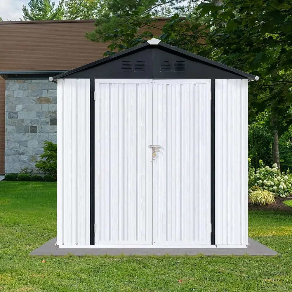 6' x 4' Outdoor Storage Shed, Large Metal Tool Sheds, Utility and Tool Garden Shed with Lockable Door Backyard, Patio, Outside U
6' x 4' Outdoor Storage Shed, Large Metal Tool Sheds, Utility and Tool Garden Shed with Lockable Door Backyard, Patio, Outside U