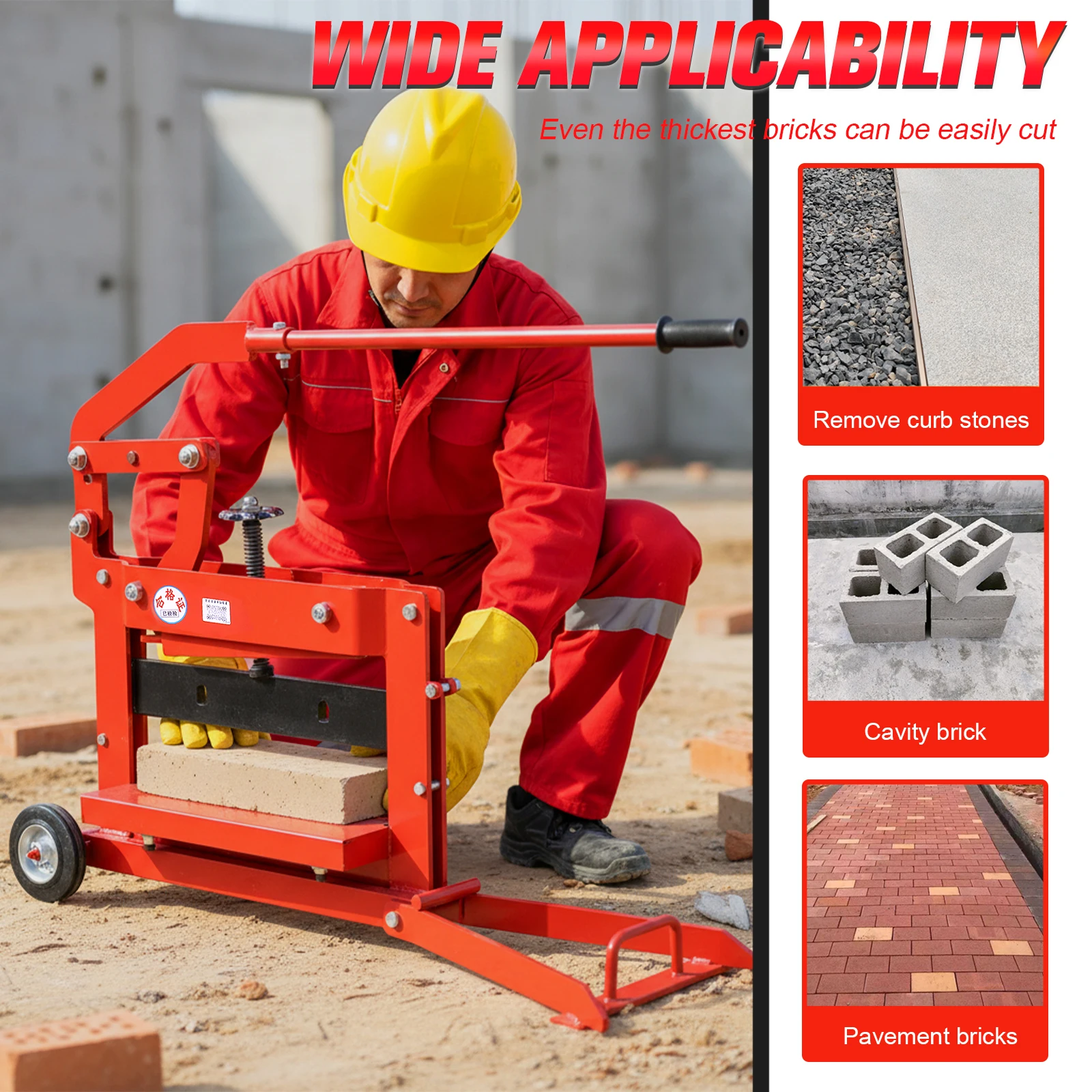 Block Brick Cutting Machine with Wheels 0-11.8in Cutting Thickness for Construction Interior Decoration Road Paving
Block Brick Cutting Machine with Wheels 0-11.8in Cutting Thickness for Construction Interior Decoration Road Paving