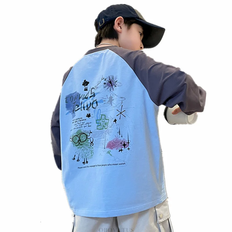 Korean Boy Spring Tshirts Print Pullovers Baby Child Cotton Tee Top Long Sleeve Loose Young Kid Boy T-shirt Outerwear Age 5-14YT
Korean Boy Spring Tshirts Print Pullovers Baby Child Cotton Tee Top Long Sleeve Loose Young Kid Boy T-shirt Outerwear Age 5-14YT