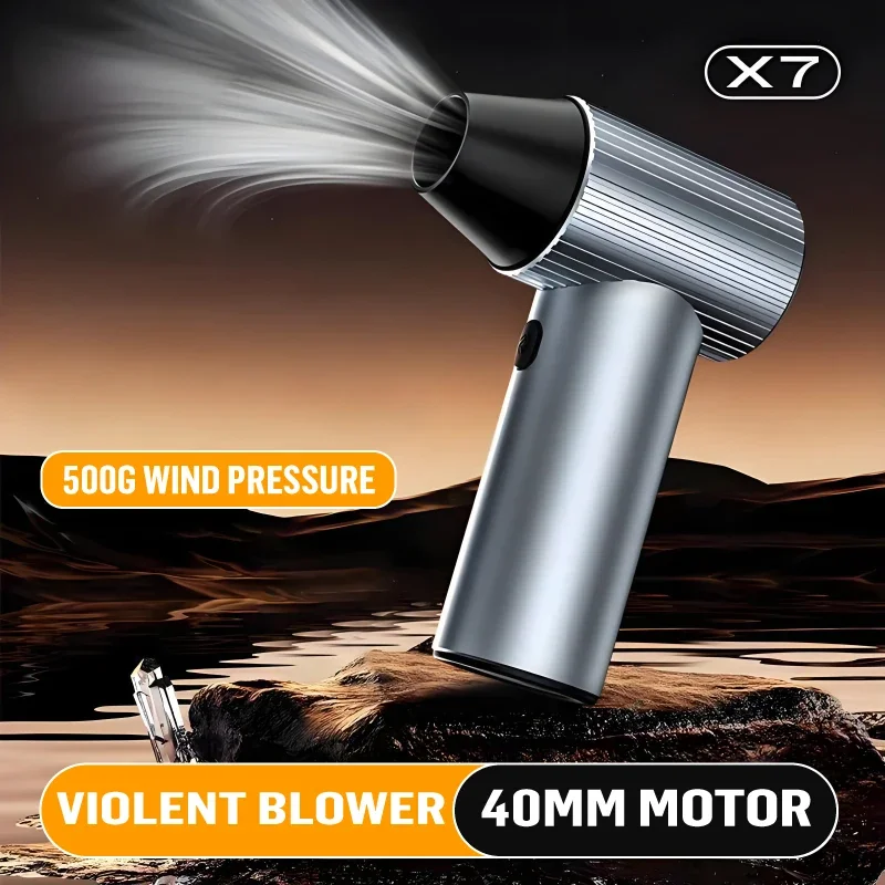 X7 Violent Blower 500g Wind Pressure Brushless Motor 40mm Turbo Jet Fan With 3 Nozzles Dust Blowing Keyboard Cleaning Air Blower
X7 Violent Blower 500g Wind Pressure Brushless Motor 40mm Turbo Jet Fan With 3 Nozzles Dust Blowing Keyboard Cleaning Air Blower