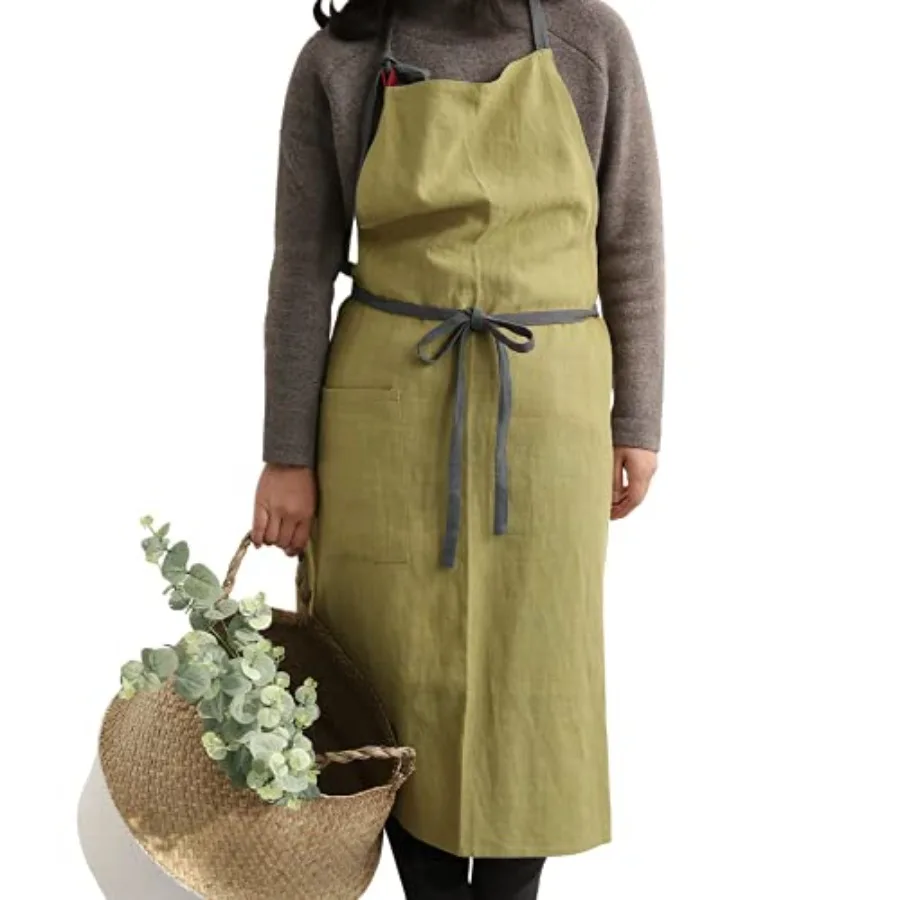 HANEE Kitchen Apron for Women and Men 9 Colors Linen Cooking Aprons with pocket
HANEE Kitchen Apron for Women and Men 9 Colors Linen Cooking Aprons with pocket