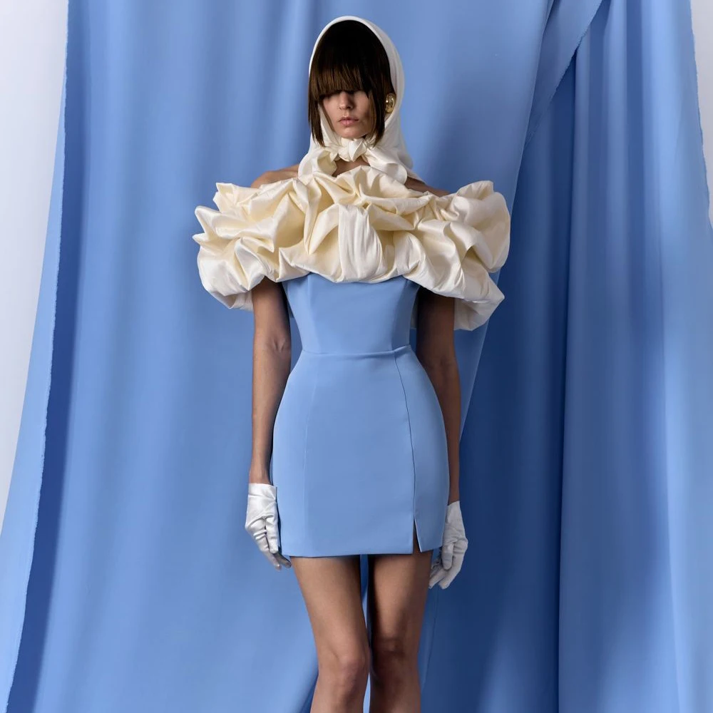 Couture контрастного цвета, эластичные короткие коктейльные платья, топ с оборками, мини-женское праздничное платье без бретелек
Couture контрастного цвета, эластичные короткие коктейльные платья, топ с оборками, мини-женское праздничное платье без бретелек