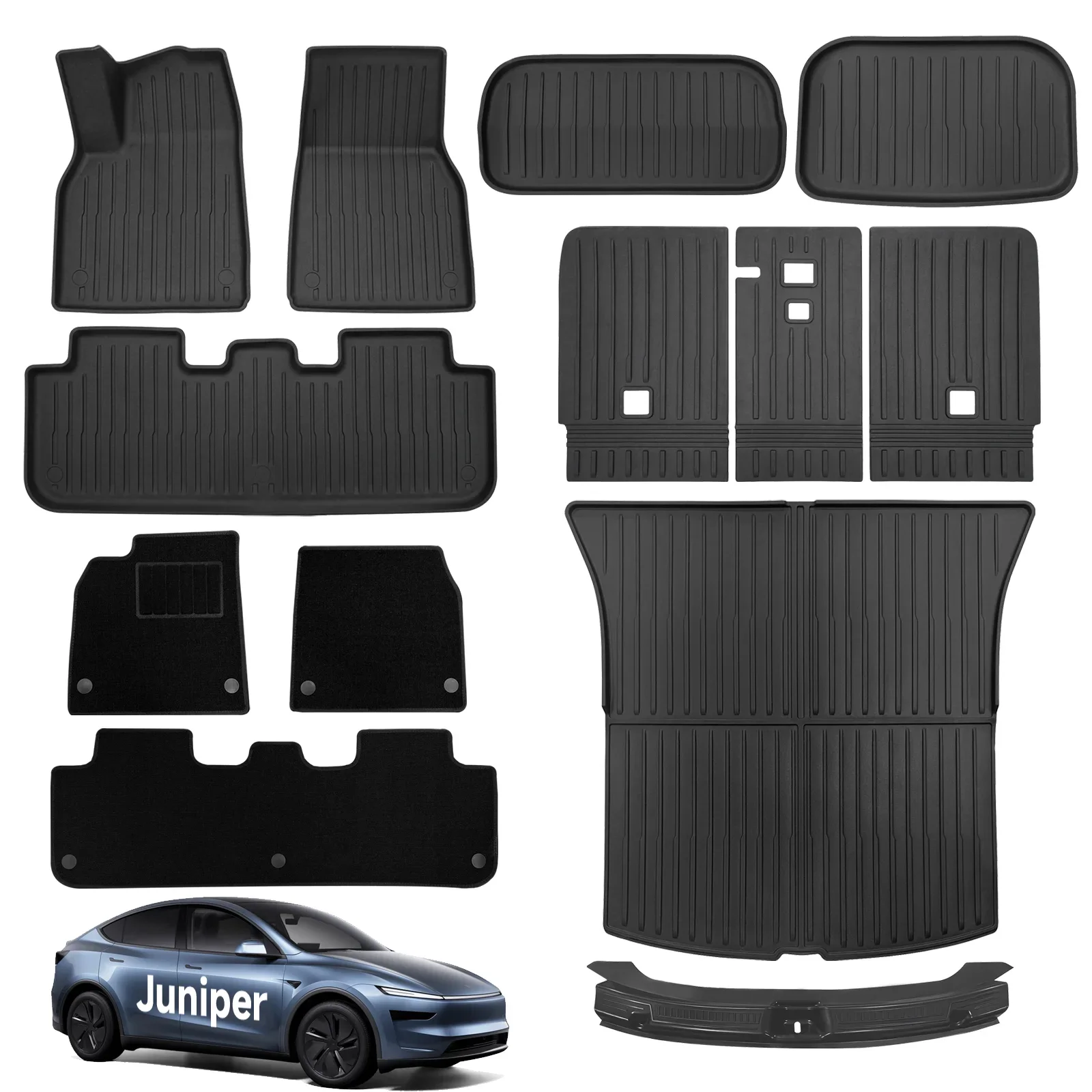 Floor Mats with Carpets for Tesla Model Y Juniper 2025-2026 Accessories TPE Waterproof Anti-Slip Cargo Liner for Model Y Juniper
Floor Mats with Carpets for Tesla Model Y Juniper 2025-2026 Accessories TPE Waterproof Anti-Slip Cargo Liner for Model Y Juniper