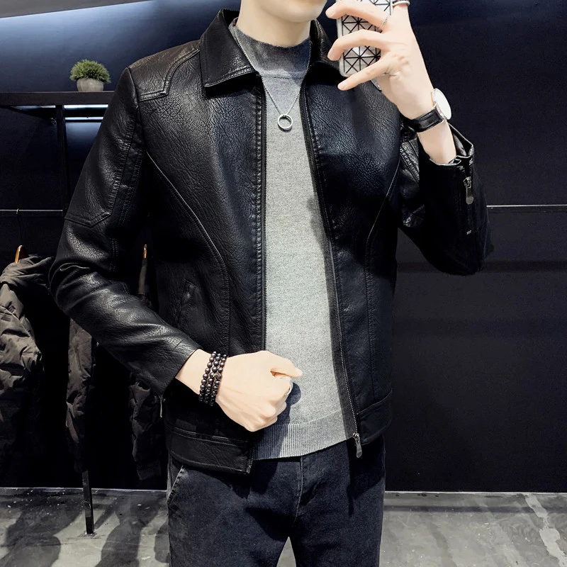 Высококачественная мужская куртка из искусственной кожи, повседневная, на весну-осень-зиму, новая модная мужская куртка из полиэфирного волокна
Высококачественная мужская куртка из искусственной кожи, повседневная, на весну-осень-зиму, новая модная мужская куртка из полиэфирного волокна