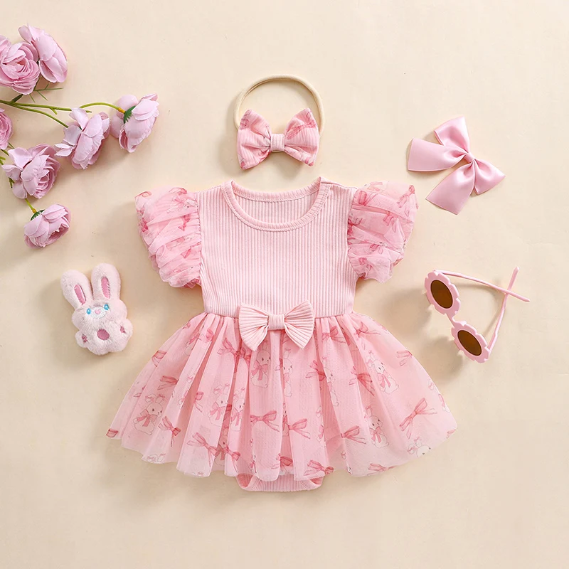 Baby Girls Rompers Dress Easter Clothes Rabbit Print Skirt Hem Infant Bodysuits Jumpsuits with Headband
Baby Girls Rompers Dress Easter Clothes Rabbit Print Skirt Hem Infant Bodysuits Jumpsuits with Headband