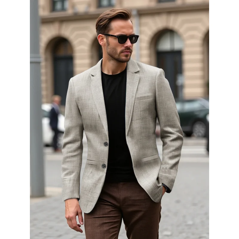 2025Men's High-End Suit Jacket for Spring and Autumn, New Business Fashionable Casual Non-Iron Suit Coat
2025Men's High-End Suit Jacket for Spring and Autumn, New Business Fashionable Casual Non-Iron Suit Coat